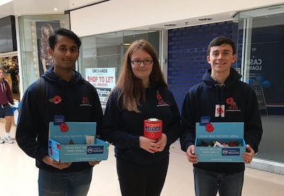 Dartford Youth Council poppy selling